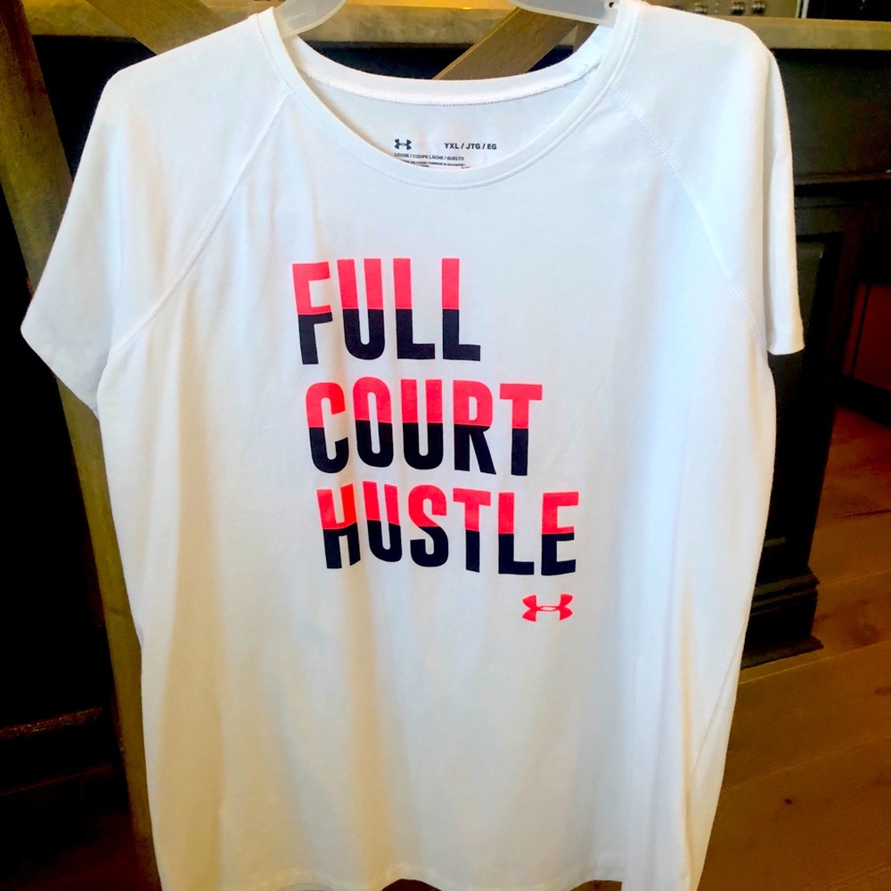 Two Under Armour b-ball tees